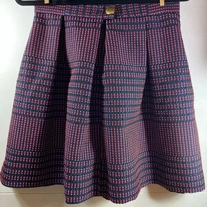 Anthropologie Hutch Navy and Pink Patterned Skirt
